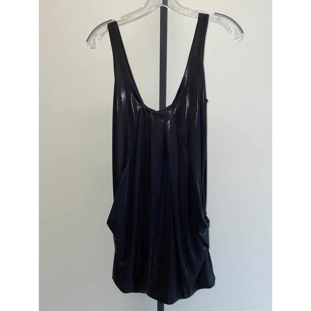 Diane Von Furstenberg Black Sleeveless Shirt Size 0 (24485)